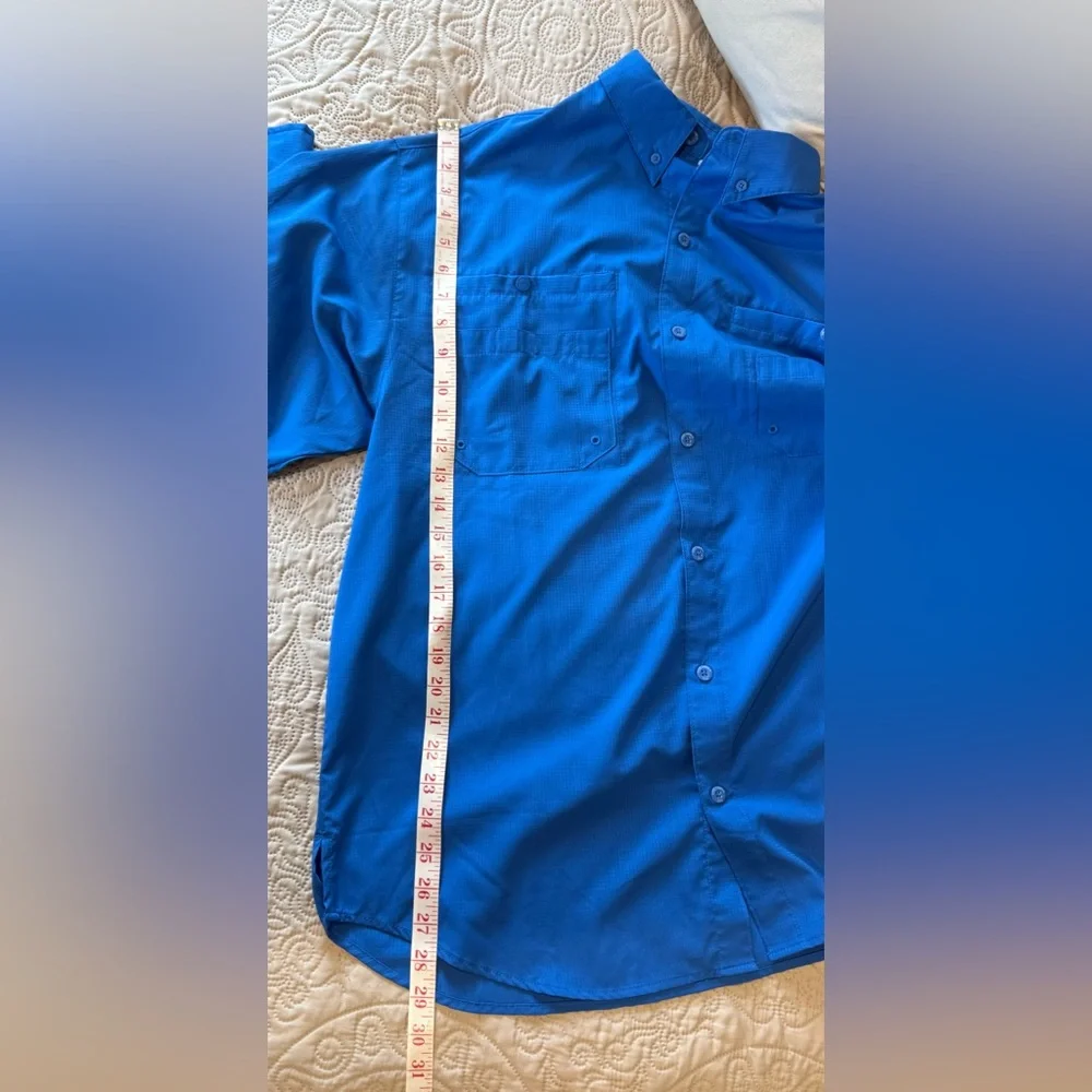 2 Columbia PFG Omni shade button up multi pocket long sleeve shirt - Picture 2 of 15